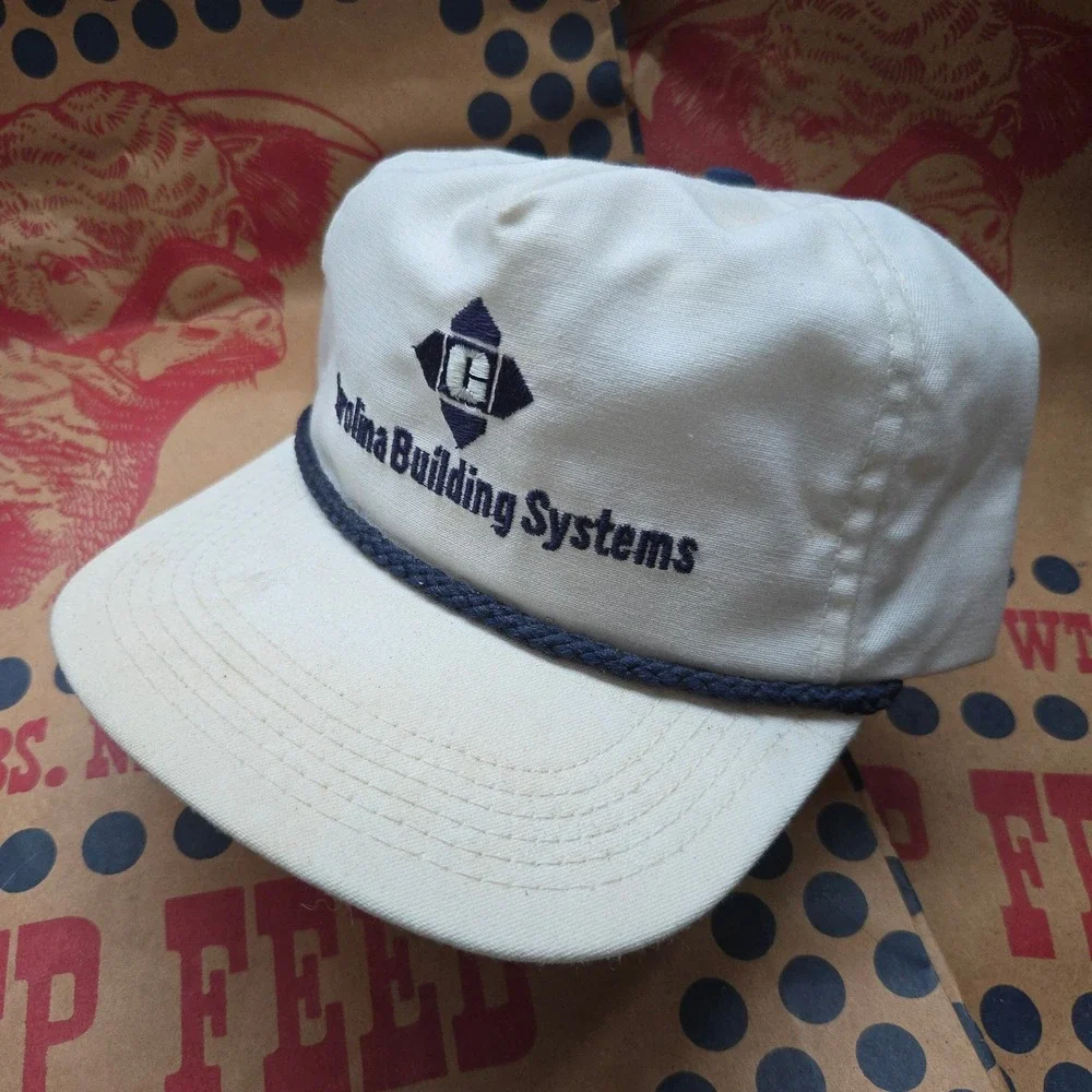 VTG Campus Chalet Carolina Building Systems Hat White OSFA Rope Snapback USA GUC